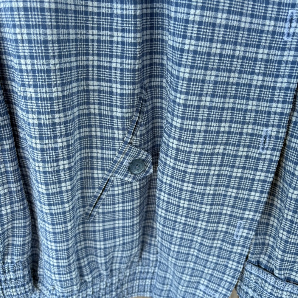 Blue Plaid Button-Up Jacket - image 5